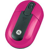 GE Wireless Optical Mini Mouse - Optical - USB - Pink