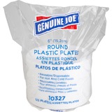 Genuine Joe Reusable/Disposable Plastic Plates