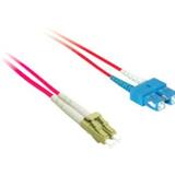 C2G 2m LC-SC 9/125 OS1 Duplex Singlemode PVC Fiber Optic Cable - Red