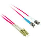 GENERIC 2m LC-ST 50/125 OM2 Duplex Multimode PVC Fiber Optic Cable - Red