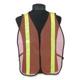 ERB Reflective Safety Vest - Adjustable Size - Nylon - 1 / Pack - Orange