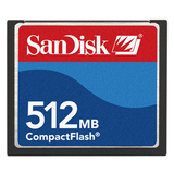 SanDisk Corporation SDCFJ-512-388 512MB Compact Flash (CF) Card