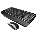 image of HP Wireless Comfort Desktop Keyboard and Mouse - Keyboard - Wireless - Mouse - Optical - USB - Receiver