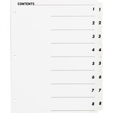 Sparco Quick Index Dividers w/Table Of Cont. Page