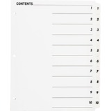 Sparco Quick Index Table Of Contents Divider - 05854