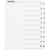 Sparco Quick Index Dividers w/Table Of Cont. Page