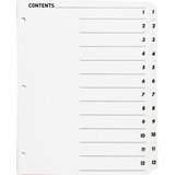 Sparco Quick Index Dividers w/Table Of Cont. Page