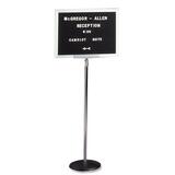 Ghent Single Pedestal Open Face Adjustable Letter Board PD-1824B
