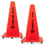 Genuine Joe Bilingual Wet Floor Cone