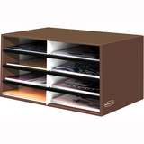 Fellowes Bankers Box Literature Sorter - 8 Compartment(s) - Mocha Brown