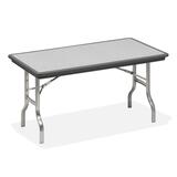 Iceberg Enterprises ICE65112 Folding Table 60in. x30in. x29in. CharcoalChrome Legs