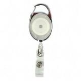 Baumgartens Oval Quick Clip Card Reel - Clear