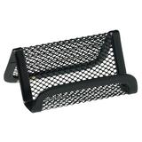 Rolodex Mesh Business Card Holder - 3.75" x 2.87" x 1.75" - Metal - Black