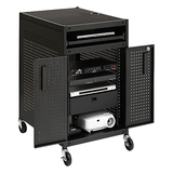 Bretford TC15SAFF-BK Multimedia Technology Cart - Steel, Aluminum, Polyethylene - Black