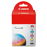 Canon CLI-8 Cartridge Value Pack Black Cyan Magenta & Yellow With 5 Sheets 4X6 Photo Paper