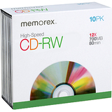 Memorex CD-RW Discs, 700MB/80min, 12x, 10/Pack  MPN:3417