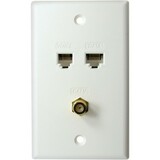 SCP 3-Port CATV & CAT5e Faceplate - 123WH