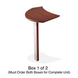 Rudnick Techno TECH05LACH Left Curved Desk Extension Box 1/2 RUDTECH05LACH