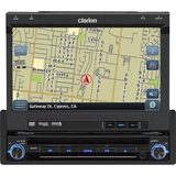 Clarion NZ409 7-Inch Single DIN Mulitmedia Station with Touch Panel Control, USB and Built-In Navi S
