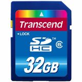 Transcend 32GB Secure Digtial High Capacity (SDHC) Card - Class 6 - TS32GSDHC6