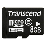 Transcend 8GB micro Secure Digital High Capacity (SDHC) Card - Class 6
