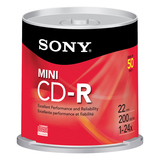 Sony 50CDQ22RS 24x CD-R Media - 200MB - 80mm Mini - 50 Pack Spindle
