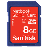 SanDisk 8GB Netbook Secure Digital High Capacity (SDHC) Card - Class 2 - SDSDNT008GA11