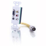 Cables To Go RapidRun 5-Port Audio & Video Wall Plate