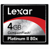 Lexar Media 4GB Platinum II CompactFlash (CF) Card - 80x - 4 GB - LCF4GBBSBNA080