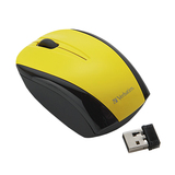 VERBATIM Verbatim Nano Wireless Notebook Optical Mouse - Optical - USB - Yellow
