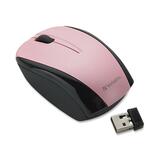 Verbatim Nano Wireless Notebook Optical Mouse - Optical - USB - Pink