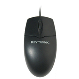 Keytronic 2MOUSEU2L Optical Mouse - Optical - USB - 3 x Button - Black - Retail - KIT2MOUSEU2L