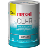 Maxell 48x CD-R Media - 700MB - 120mm Standard - 100 Pack Spindle