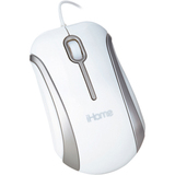 LifeWorks iHome IH-M1090W Slimline Optical Mouse - Optical - USB - White - IHM1090W