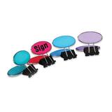 Baumgartens Oval Shaped Color Tab Binder Clip