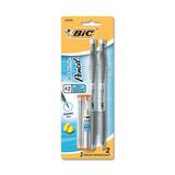Atlantis Mechanical Pencil - #2 Pencil Grade - 0.7 mm Lead Size - Clear Barrel, Black Barrel - 2 / Pack