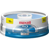 Maxell 631012 Blu-ray Recordable Media - BD-R - 4x - 25 GB - 15 Pack Spindle