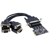 4 Port PCIe Serial Adapter Card w/ Breakout Cable - PEX4S552B