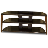 Techcraft XII50W Wide Flat Panel TV Stand - Glass, Metal - Black, Walnut