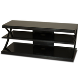 Techcraft Bernini NTR48 Flat Panel TV Stand - Glass - Gloss Black