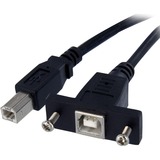 STARTECH.COM 1ft USB 2.0 Panel Mount Cable B to B F/M