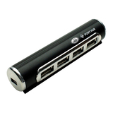 Gear Head 4-Port USB 2.0 Hub with Aluminum Shielded USB Cable