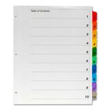 Kleer-Fax Numerical Binder Index Divider KLF41910