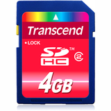 Transcend 4GB Secure Digital High Capacity (SDHC) Card - Class 2 - TS4GSDHC2