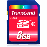 Transcend 8GB Secure Digital High Capacity (SDHC) Card - Class 2