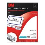 3M Permanent Adhesive Full Sheet Label - 3100M