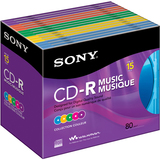 Sony 15CRM80RX CD Recordable Media - CD-R - 700 MB - 15 Pack Slim Jewel Case
