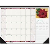 Doolittle Rose Calendar Desk Pad
