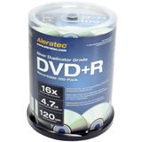 Aleratec DVD Recordable Media - DVD+R - 16x - 4.70 GB - 100 Pack Spindle