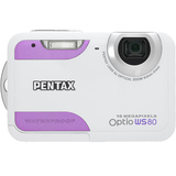 Pentax Optio WS80 Point & Shoot Digital Camera - White, Purple